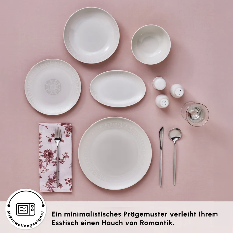 Karaca Forever Bone Artiste 53-Teiliges 12-Personen Geschirrsett