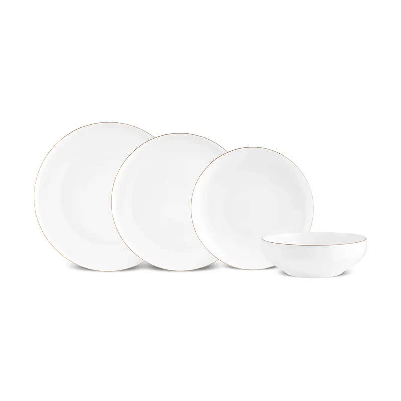 Karaca Streamline New Saturn Gold 24-teiliges Tafelservice, 6 Personen