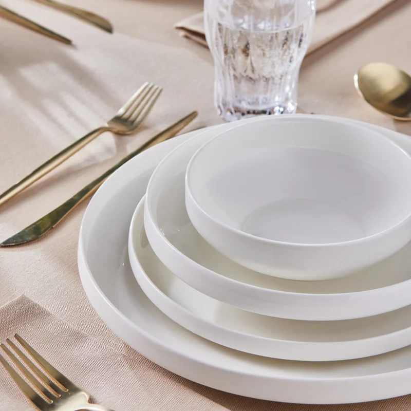 Karaca Streamline New Saturn Weiß 24-teiliges Tafelservice, 6 Personen