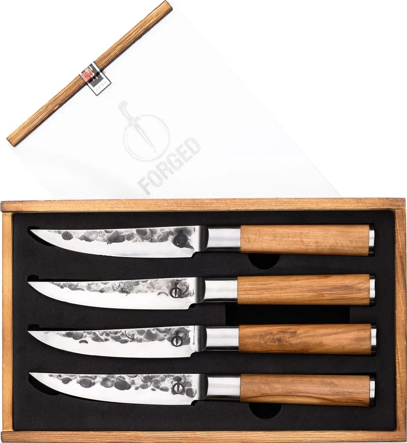 Forged Steakmesser Olive - 4 Stück