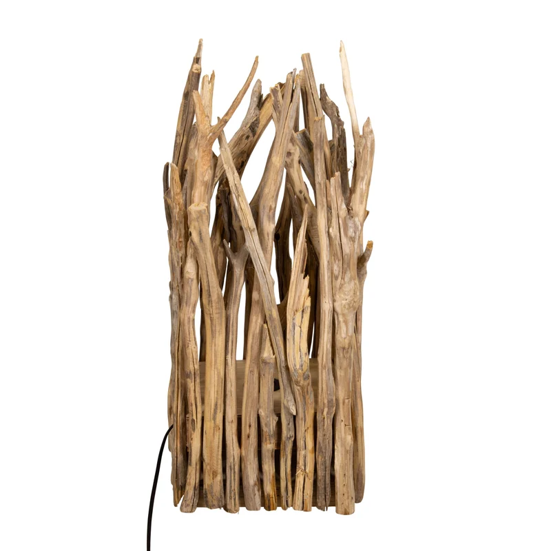 Stehleuchte Ast mit Lichtern Kastanie 24x24x58cm Natur