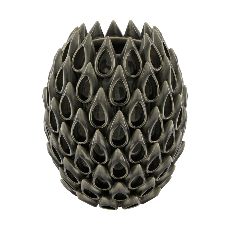 Vase Keramik 28x28x34cm Grau