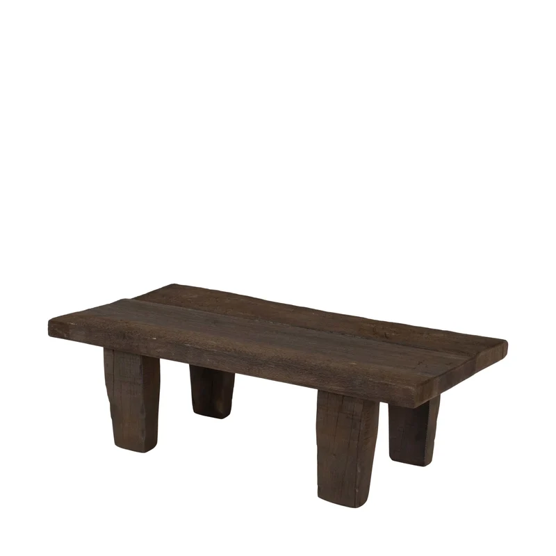 Beistelltisch rechteckig Altholz Vintage 58x29x19cm Braun