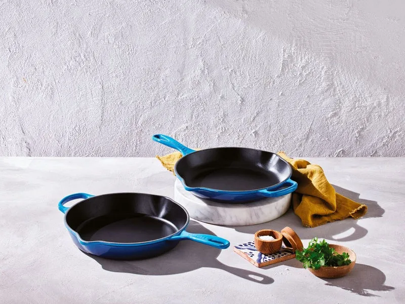 Le Creuset Brat- und Servierpfanne Signature rund azure 23cm