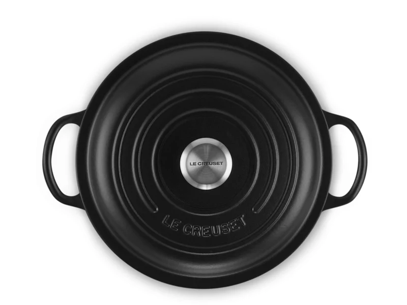 Le Creuset Stew Pot Signature rund schwarz matt 22cm