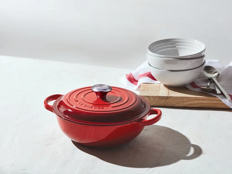 Le Creuset Bräter La Marmite Signature rund kirschrot 24cm