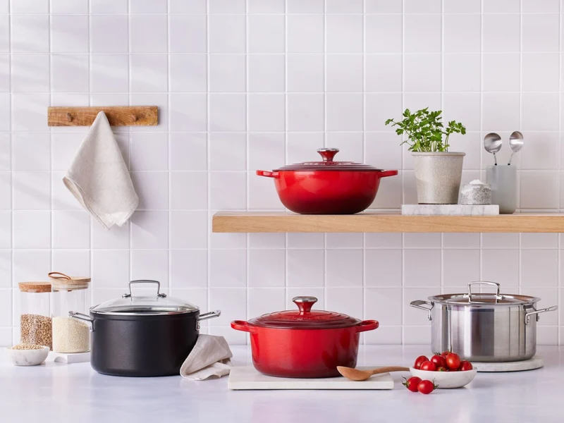 Le Creuset Bräter La Marmite Signature rund kirschrot 24cm