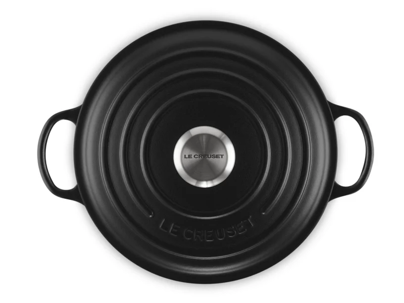 Le Creuset Bräter La Marmite Signature rund schwarz matt 24cm