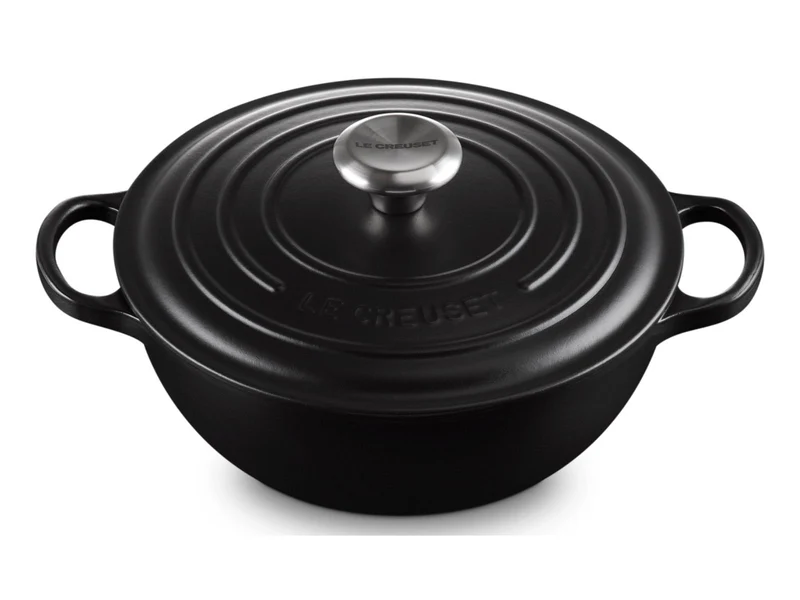 Le Creuset Bräter La Marmite Signature rund schwarz matt 24cm