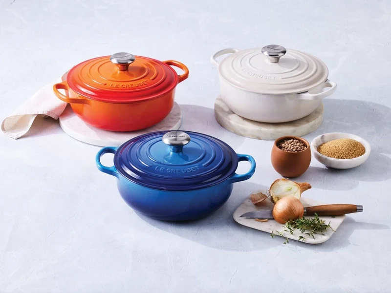 Le Creuset Bräter La Marmite Signature rund schwarz matt 24cm