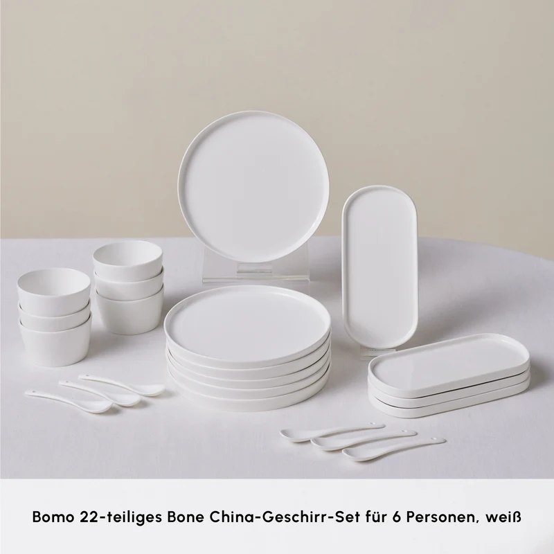 Karaca Forever Bone Bomo 22-Teiliges 6-Personen Frühstücksset