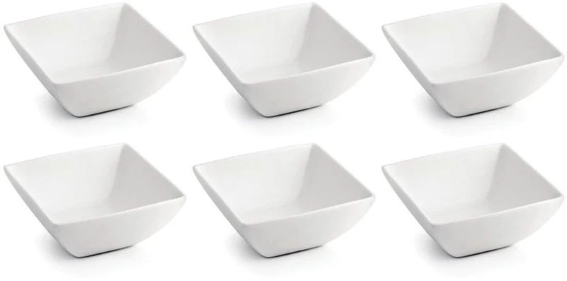 BonBistro Yong Squito Dipschalen 10 x 10 cm - Weiß - 6er-Pack