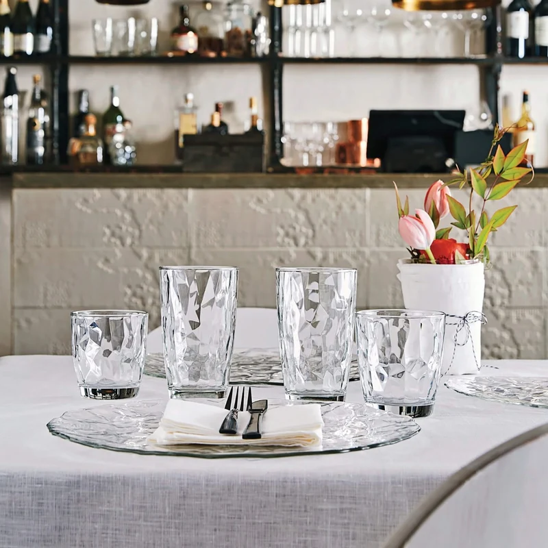 Bormioli Rocco Glas-Set - Wassergläser - Transparent - Diamant - 300 ml - 12-teilig