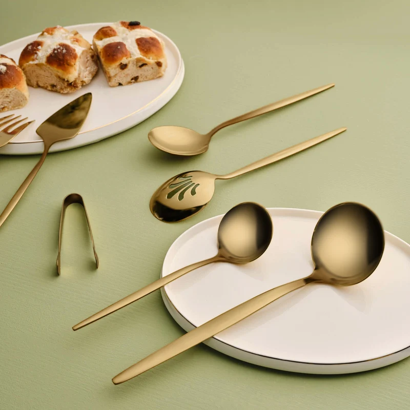 Karaca Orion Matte Gold 7-Teiliges Servierset