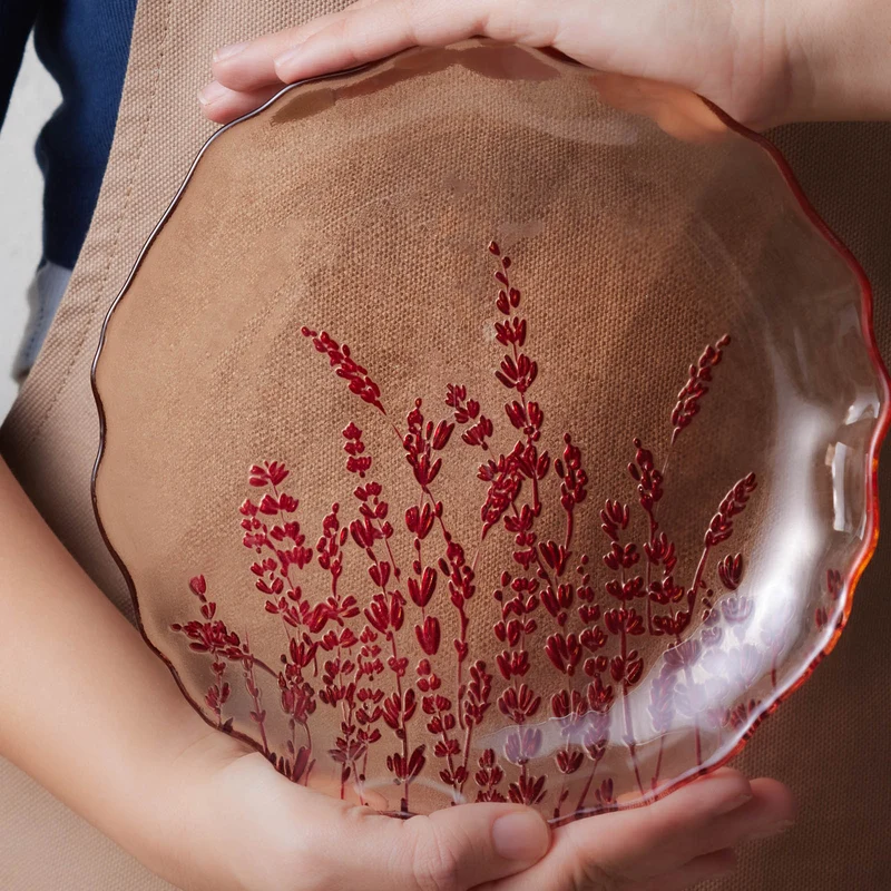 Karaca Rote Lavendel 7-teiliges Kuchenset