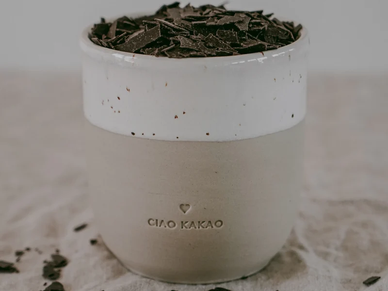Eulenschnitt Becher Ciao Kakao beige 0,32l