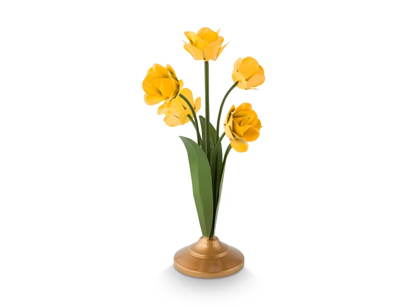 PIP STUDIO Metal Flower Kerzenhalter gelb 27,5cm