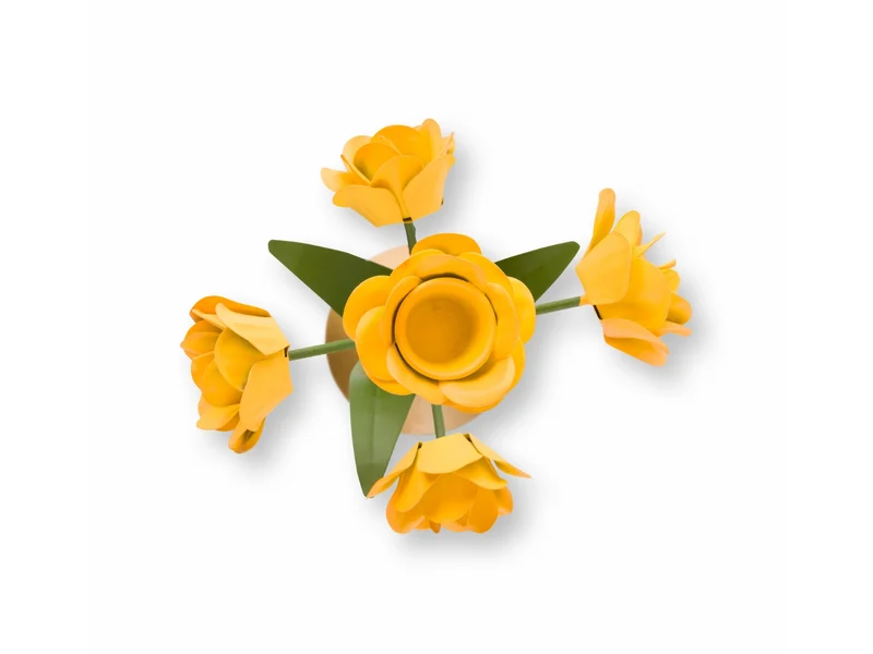PIP STUDIO Metal Flower Kerzenhalter gelb 27,5cm