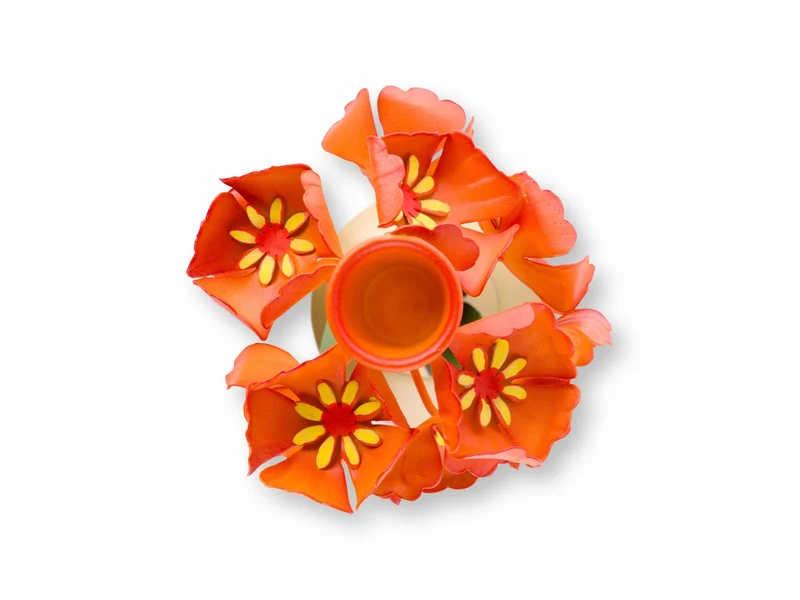 PIP STUDIO Metal Flower Kerzenhalter orange 22,5cm