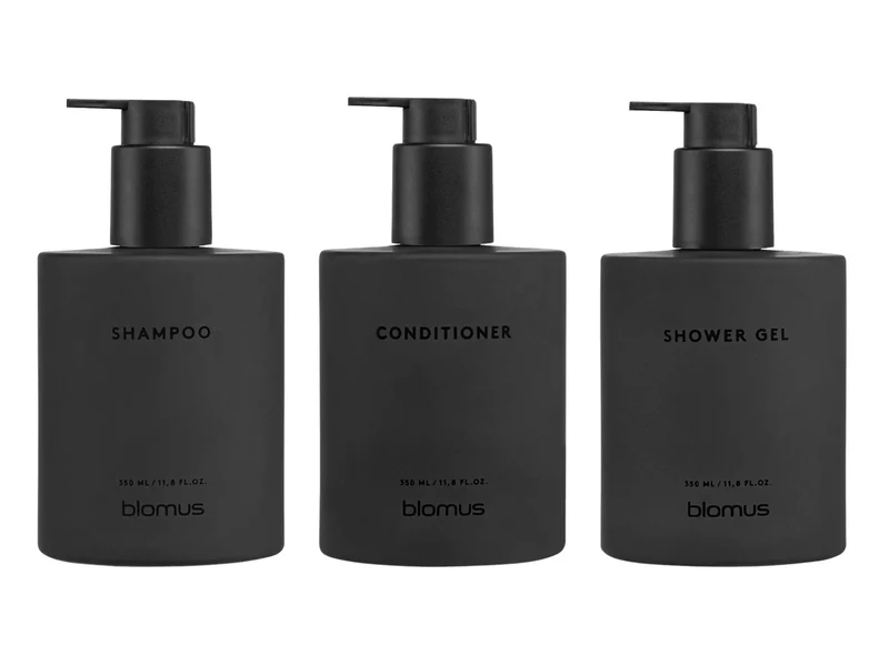 Blomus KIREI Glasflasche 8x14cm smoke Set 3tlg