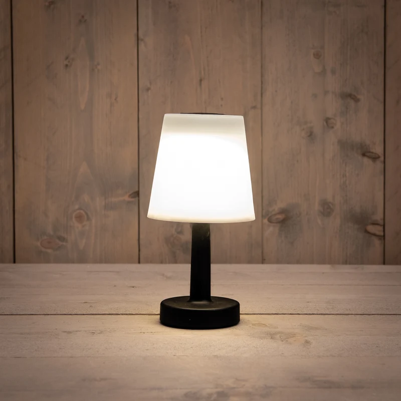 SOLAR-TISCHLAMPE 12X12X23CM LED WARMWEISS