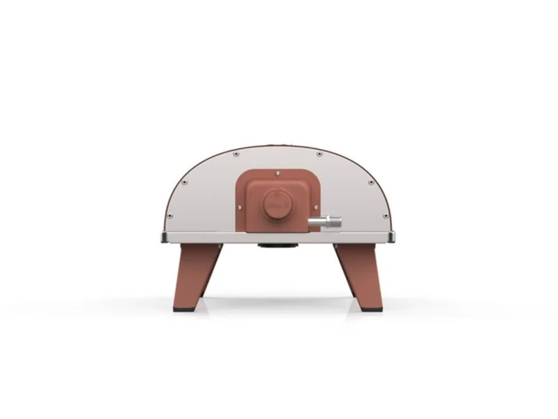 ZiiPa Pizzaofen Piana – Gasmodell – mit Thermometer – Terrakotta – für ø 30 cm Pizzen – Rotierender Pizzastein