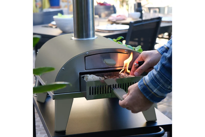 ZiiPa Pizzaofen Piana - Holz befeuert - mit Thermometer - Eukalyptus - für ø 30 cm Pizzen