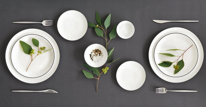 ASA Selection Geschirrset A Table Ligne Noire 18-Delig
