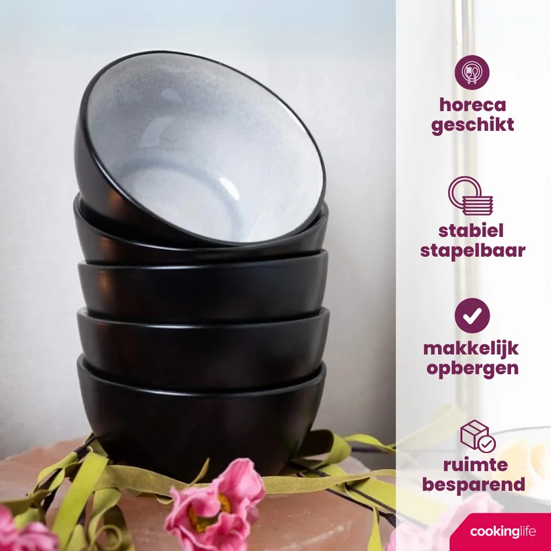 Cookinglife Dipschalen Nola Warm Grey ø 11 cm - 6 Stück