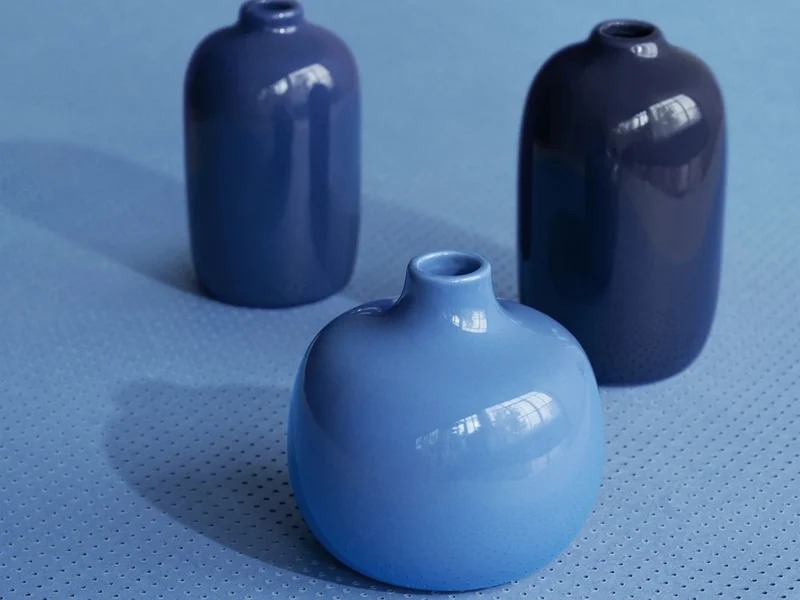 Blomus CEOLA Vase parisian blue/mazarine blue/ocean cavern Set 3tlg