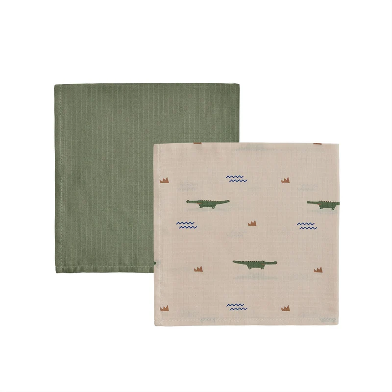 Mulltücher "Crocodile" 2er Pack