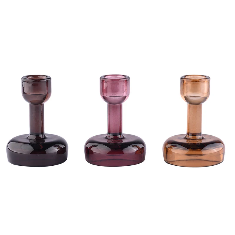 Kerzenhalter Deseronto Glas 3-fach sortiert D7 H10cm