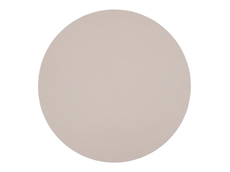 Eulenschnitt Platzset Herz wendbar creme 35cm