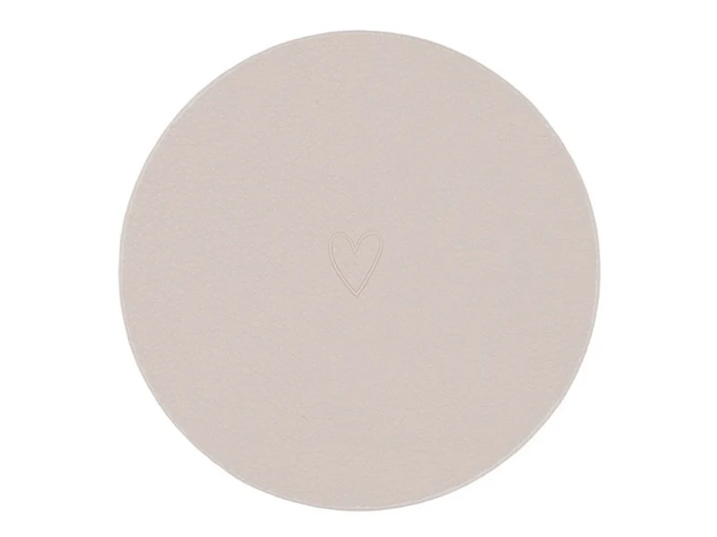 Eulenschnitt Untersetzer Herz wendbar creme 11cm Set 2tlg