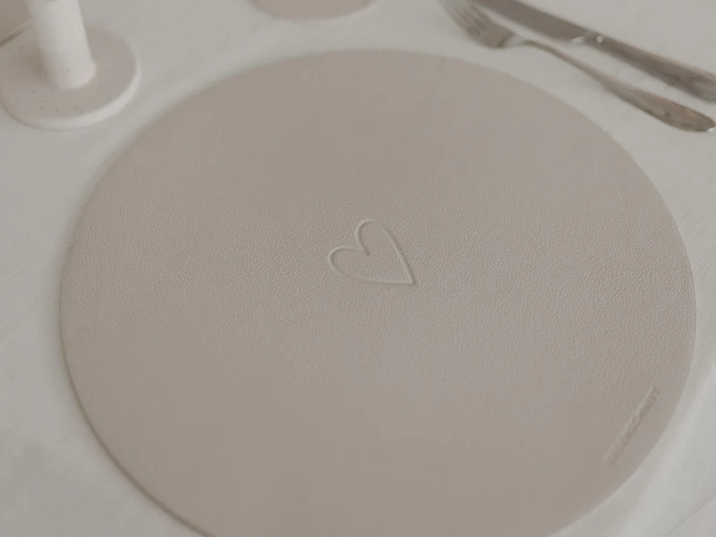 Eulenschnitt Platzset Lieblingsmensch wendbar creme 35cm