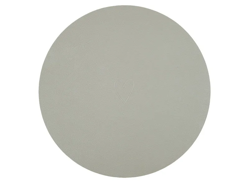 Eulenschnitt Platzset Herz wendbar grün 35cm
