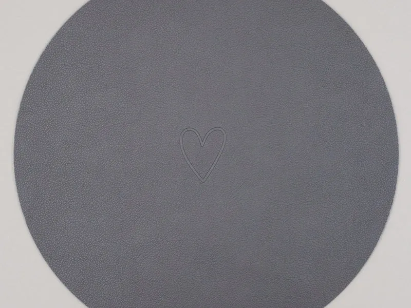 Eulenschnitt Platzset Herz wendbar grau 35cm