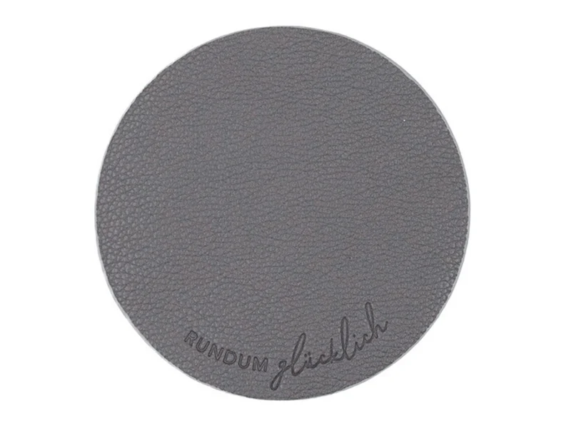 Eulenschnitt Untersetzer Rundum glücklich wendbar grau 11cm Set 2tlg