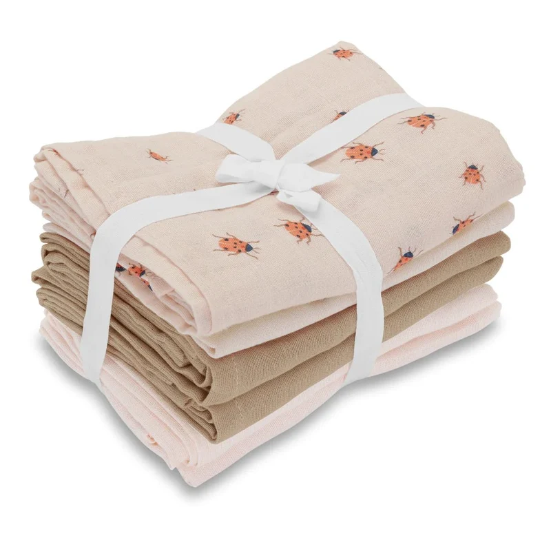 Musselin Spucktücher "Ladybug" 6er Set