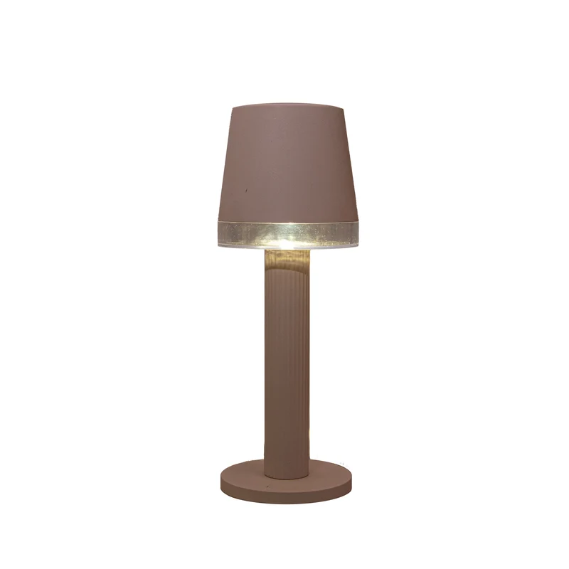 Tischlampe Solar 1LED 8,5x8,5x21,5cm Sand