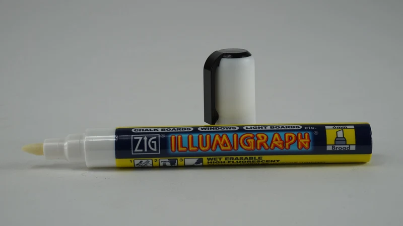 Auswischbarer weißer schmaler Kreide-Stift