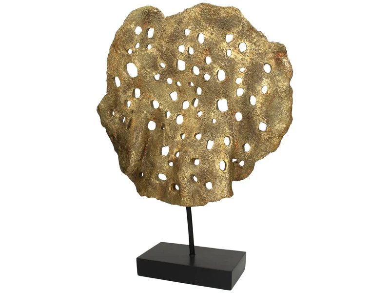 Korallenornament, Polyresin, Gold, 42 x 11 x 55 cm
