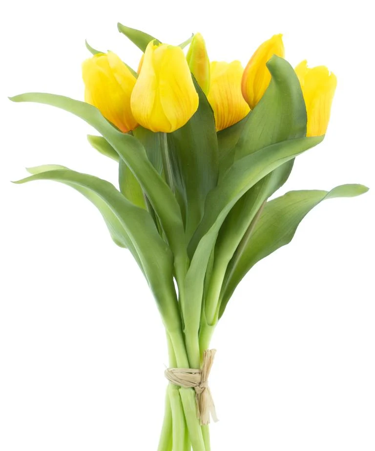 Tulpenstrauß „Sally X7“ von Real Touch Vermeer, gelb, 31 cm