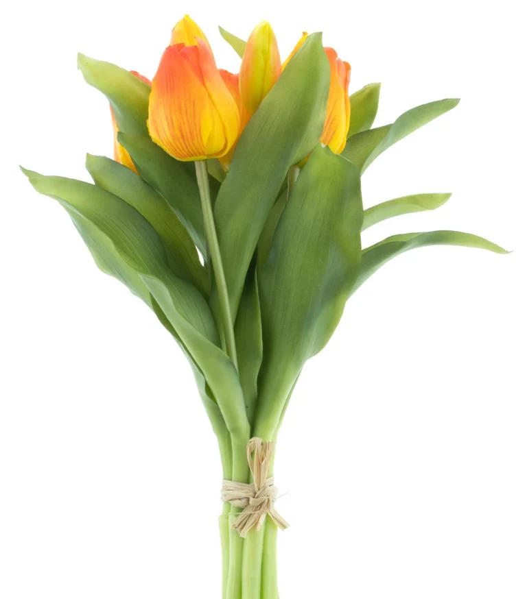 Tulpenstrauß „Sally X7“ von Real Touch Vermeer, orange, 31 cm