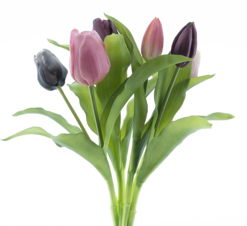 Real Touch Vermeer gemischtes Tulpenbündel Sally X7 tt mauve 31cm