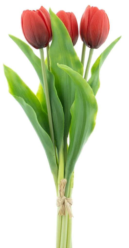 Real Touch Holland Tulpen-Bundle Sally X5 rot 36cm