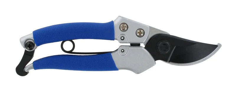 Metall-Schere 18 cm Damenmodell blau/grau