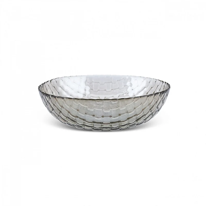 Karaca Braid Glänzende Glassalat-Schüssel, 22cm, Schimmer