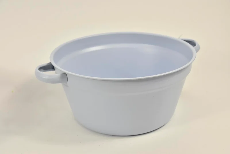 Zinkwanne mit Griffen altlook D25 H12cm