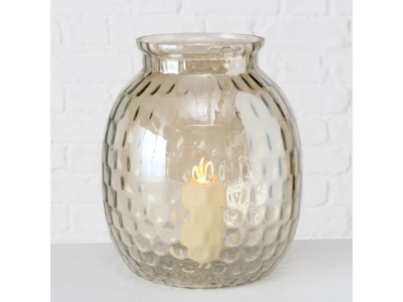 Boltze Petrona Windlicht Glas lackiert 24 cm